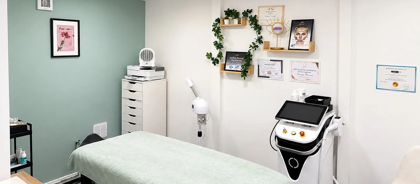 La salle de soin de l’institut EVE Beauty Studio